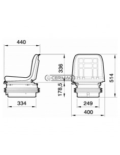 SEDILI: vendita online Sedile trattore Pneumatico GT62 COBO in offerta 2