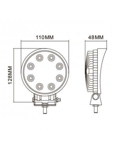 FARI E GIROFARI: vendita online FARO LAVORO LED 24W D.107 1350LM in offerta