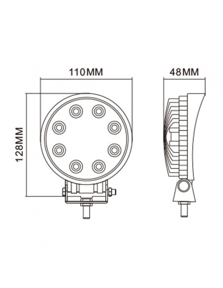 FARI E GIROFARI: vendita online FARO LAVORO LED 24W D.107 1350LM in offerta