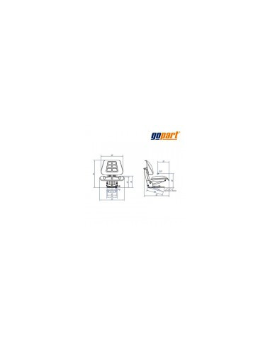 SEDILI: vendita online Sedile Trattore GOPART TS21000GP | Molleggio Meccanico in PVC in offerta