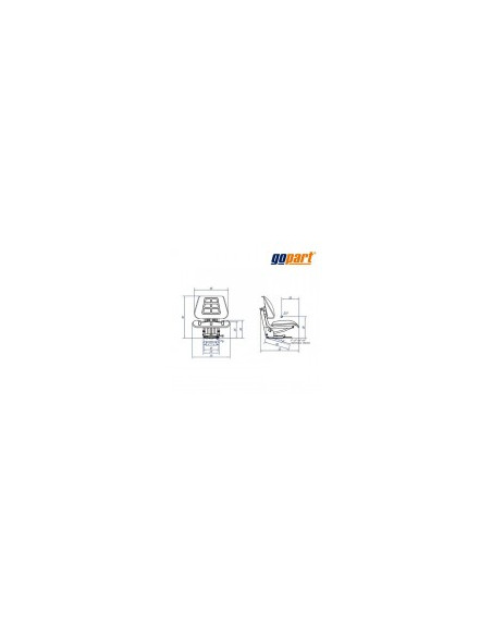 SEDILI: vendita online Sedile Trattore GOPART TS21000GP | Molleggio Meccanico in PVC in offerta